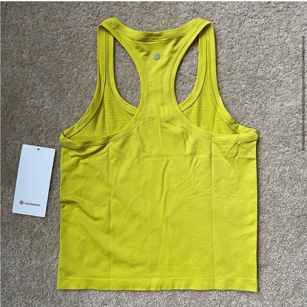 lululemon Swiftly Tech Tank Top Race Length - 6 - Yellow Serpentine YLSR